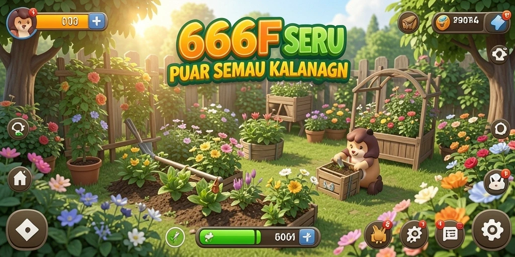 Screenshot utama 666FF menunjukkan gameplay bertani yang mendebarkan.