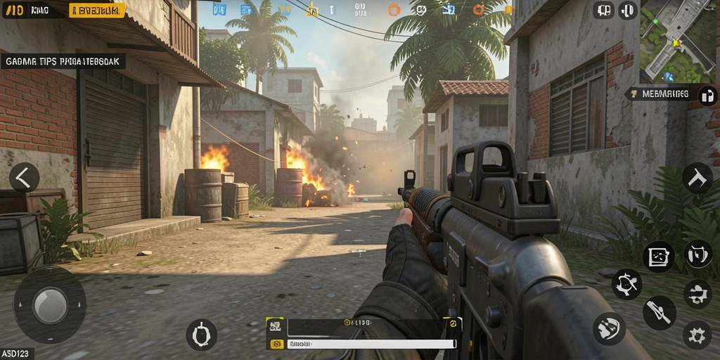 Tangkapan layar dari gameplay ASD123 yang menegangkan dan penuh aksi.