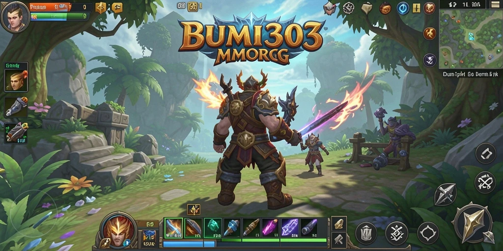 Tampilan gameplay BUMI303 yang menakjubkan dan penuh aksi.