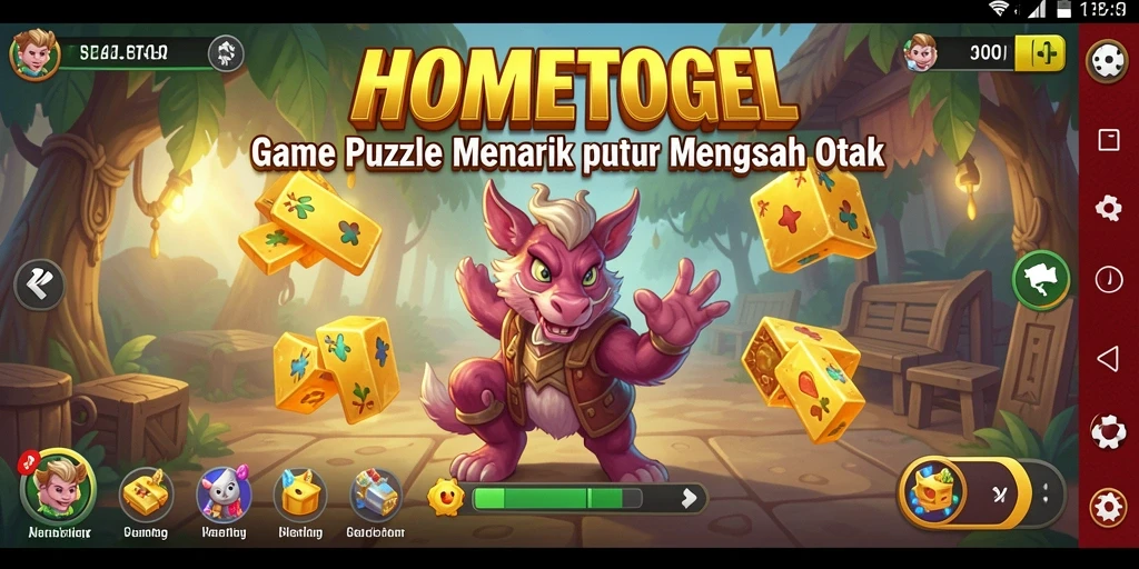 Screenshot gameplay <strong>HOMETOGEL</strong> menampilkan tantangan teka-teki yang menarik.