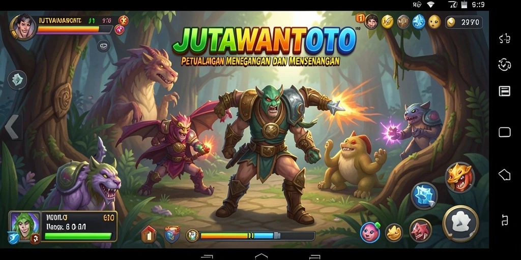 Gameplay seru JUTAWANTOTO yang menampilkan petualangan mendebarkan.