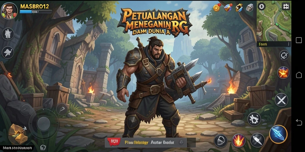 Tangkapan layar dari gameplay <strong>MASBRO12</strong> yang menggembirakan dan penuh aksi.