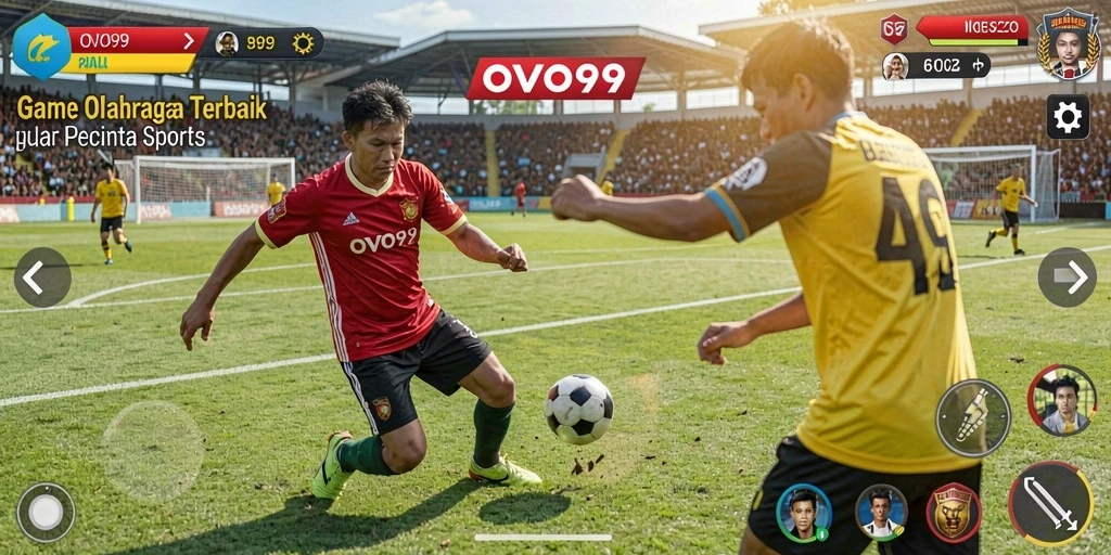 Screenshot OVO99 menampilkan aksi seru dalam pertandingan olahraga.