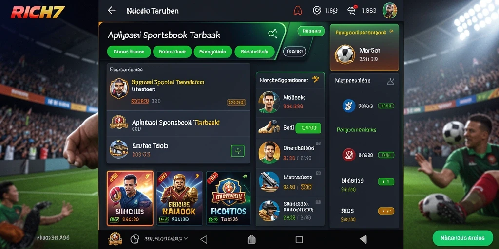 Tampilan gameplay RICH7 menampilkan taruhan olahraga yang menarik dan interaktif.