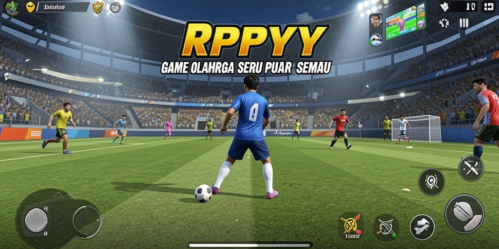 Screenshot gameplay RPYYY menampilkan aksi olahraga yang mendebarkan.