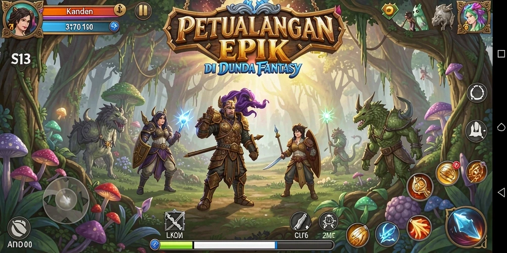Tampilan gameplay S13 yang memukau dan penuh aksi seru.
