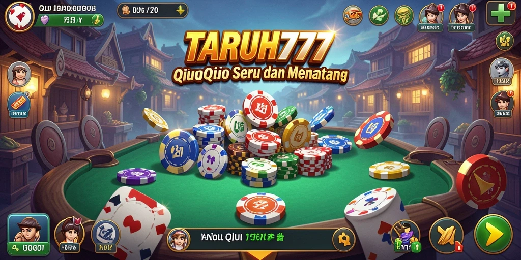 Tampilan gameplay QiuQiu yang mendebarkan di TARUH777.