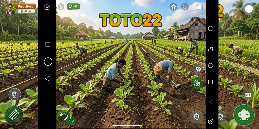 Screenshot TOTO22 menunjukkan keseruan pengalaman bertani.